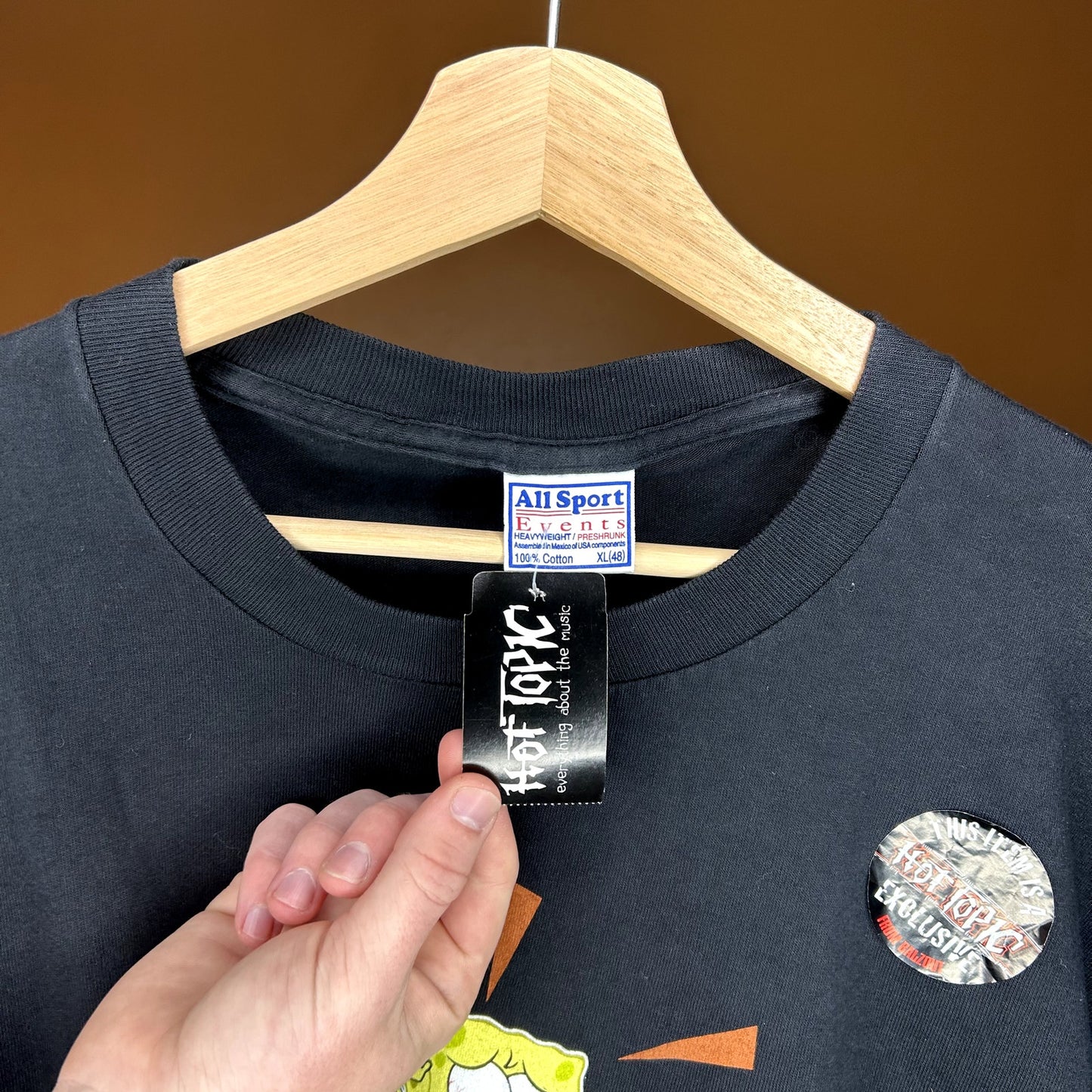 Y2K 00 Spongebob Squarepants "Leave My Brain Alone" T-Shirt