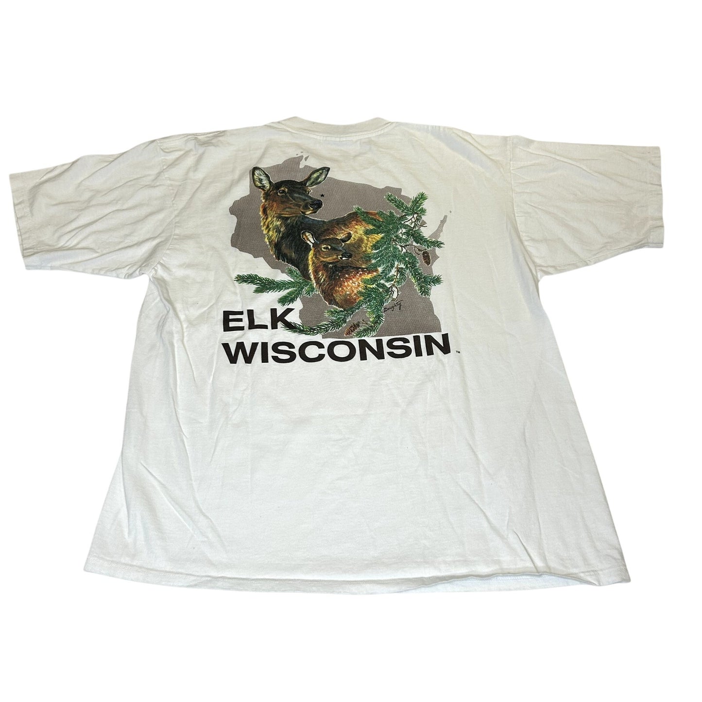 Vintage 90s Elk Wisconsin T-Shirt