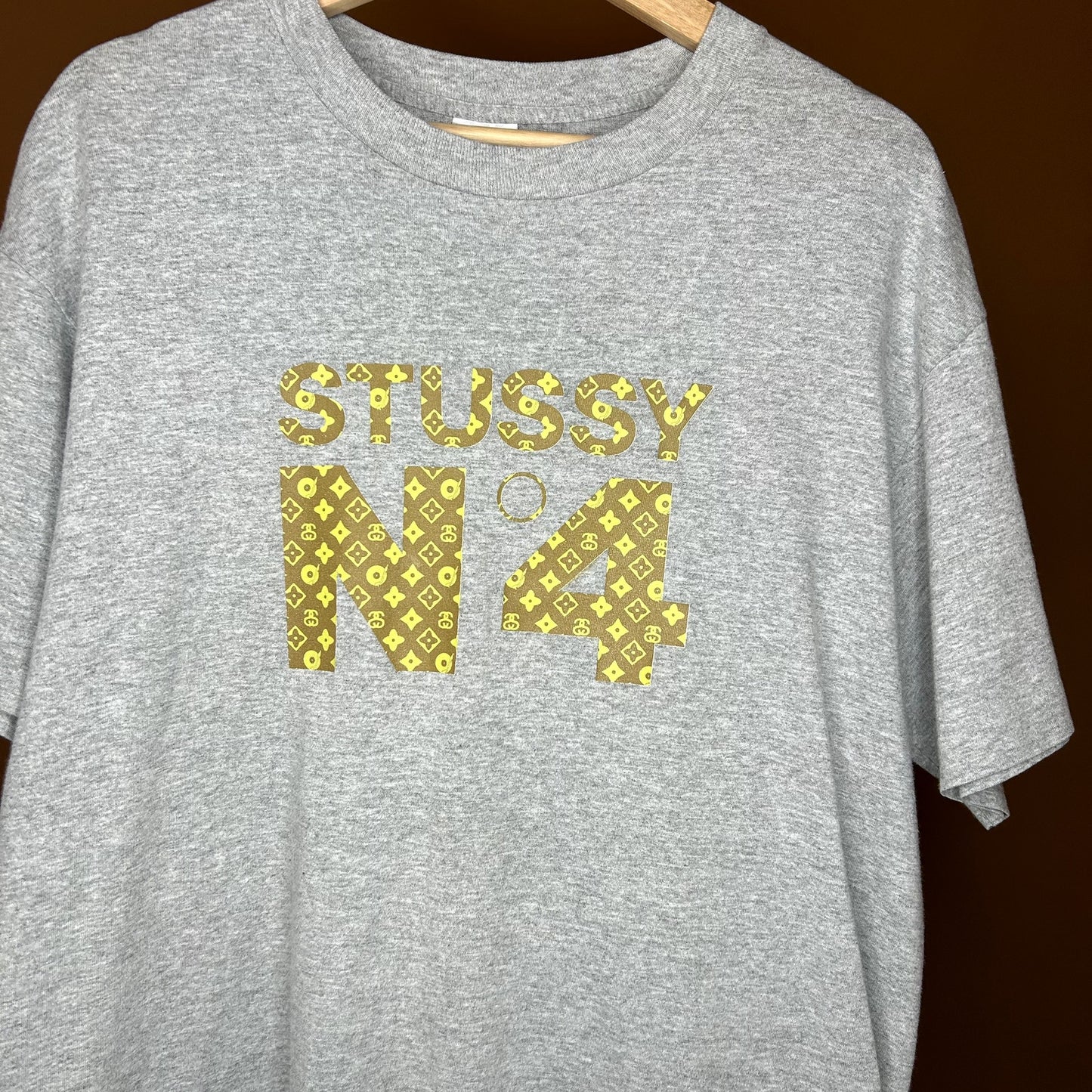 Vintage Stussy N4 Monogram Logo Size Large