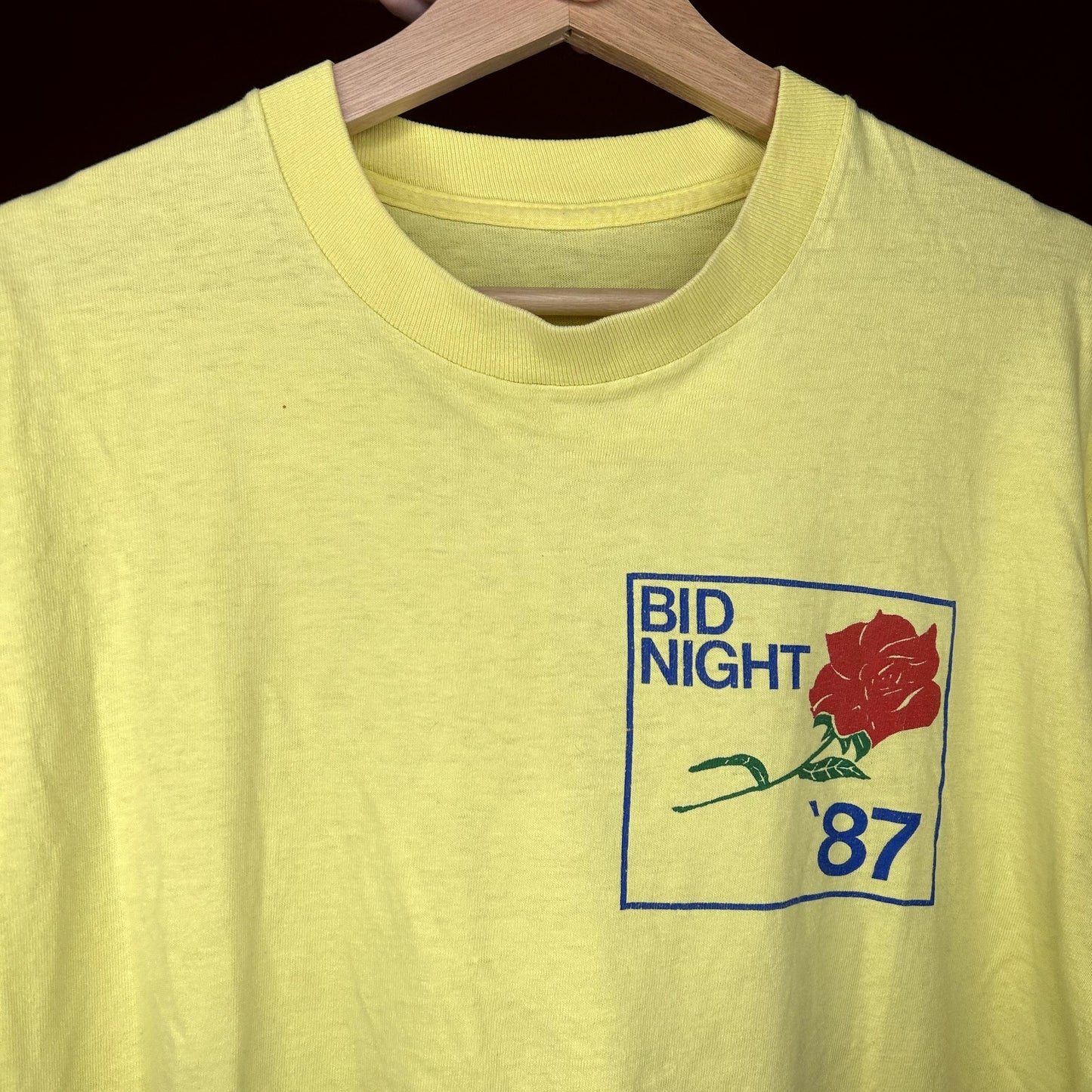 Vintage 1987 Fraternity Bid Night T-Shirt