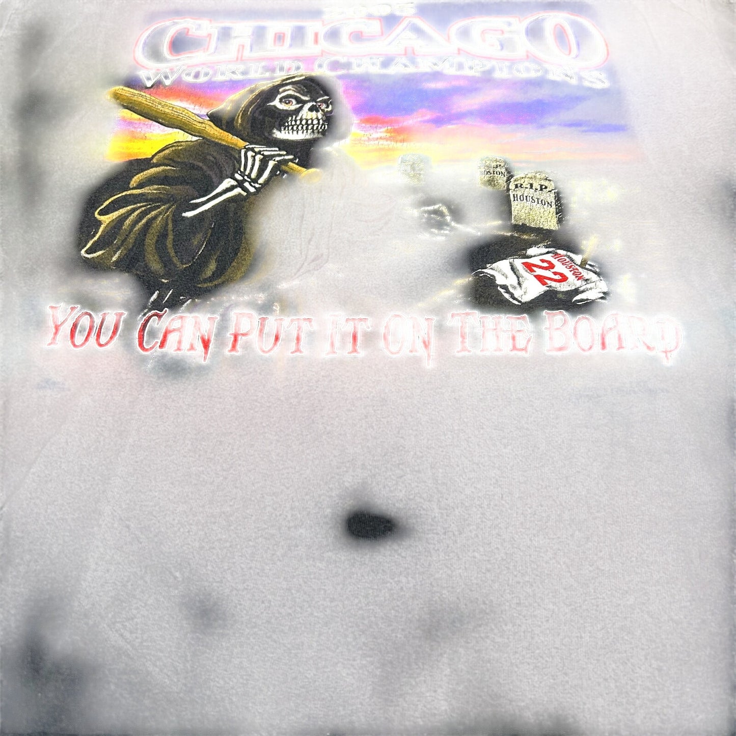 Y2K 2005 White Sox World Series Skeleton T-shirt