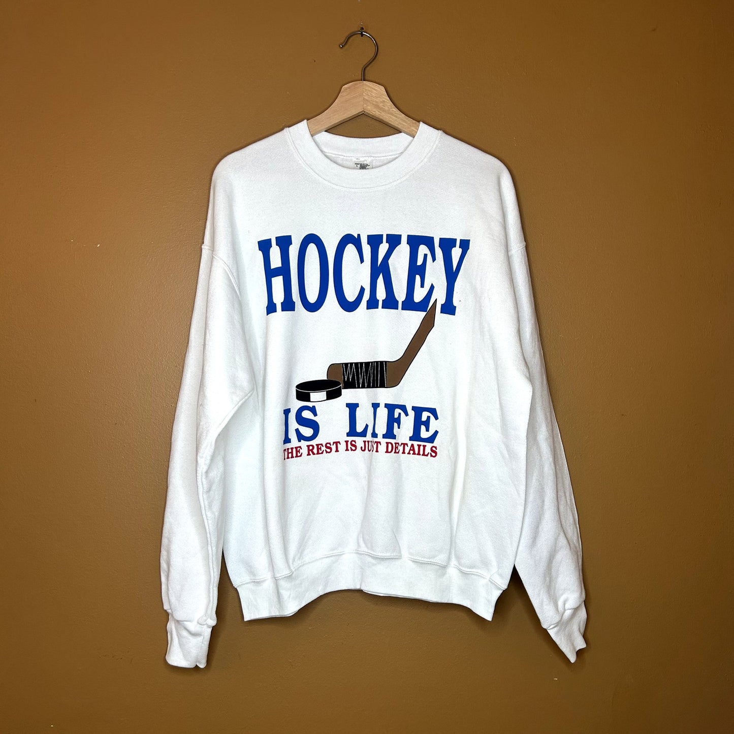 Vintage 90s Test print Crewneck Alien X Hockey Large