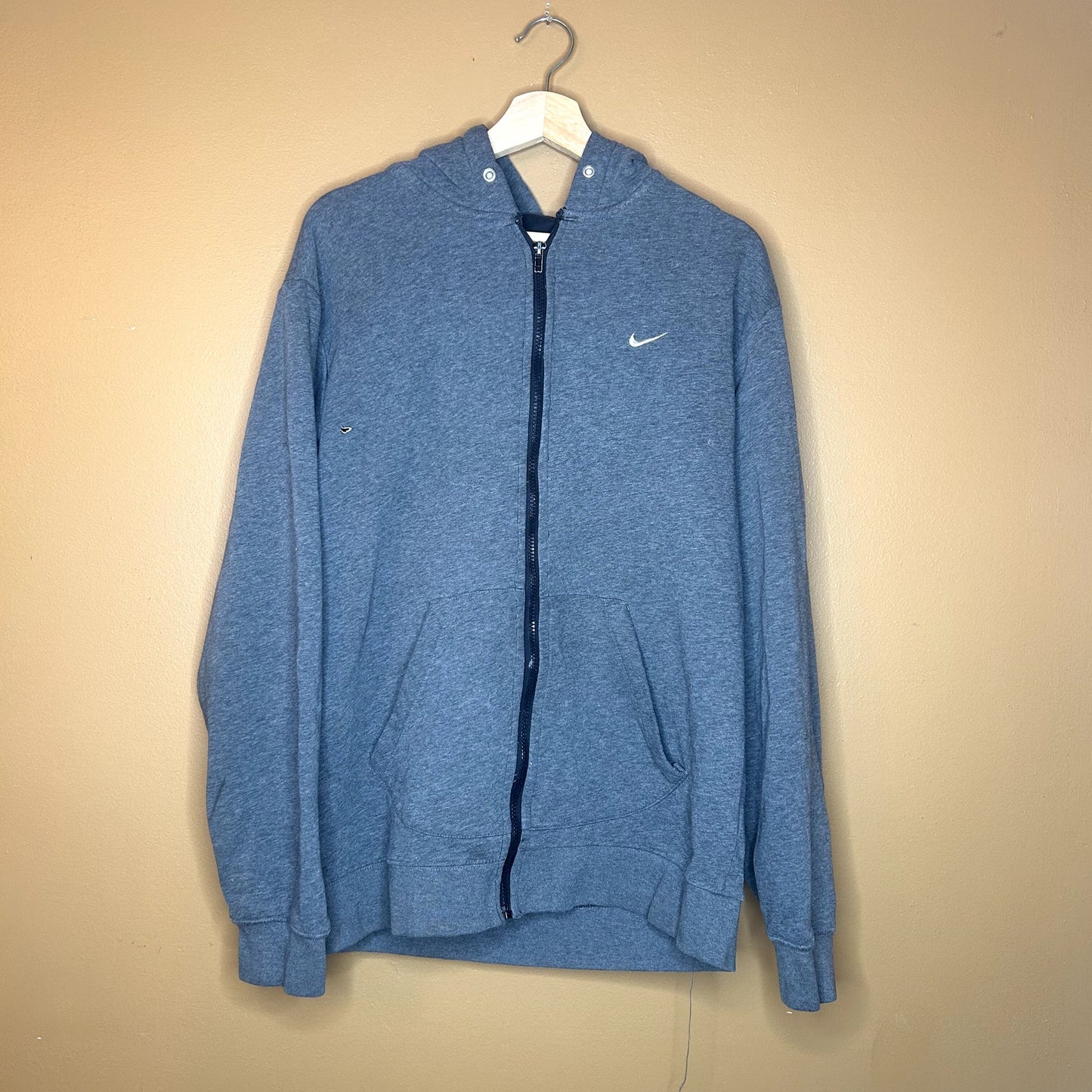 Y2K Nike Gray zip-up Hoodie Large
