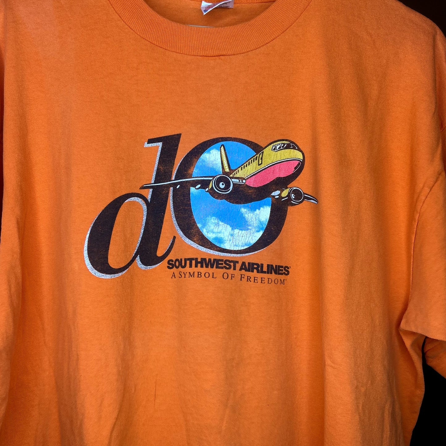 Vintage 90s Southwest Airlines Orange T-Shirt
