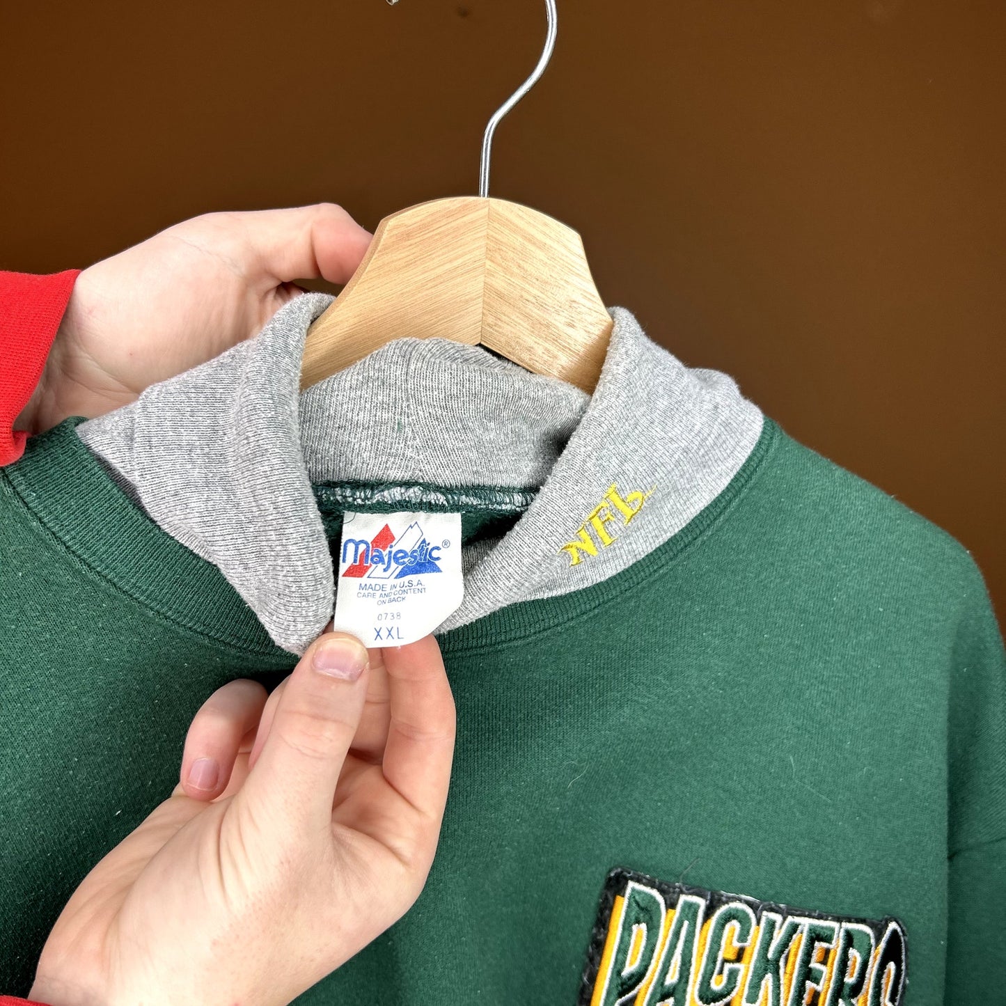Vintage 90s Green Bay Packers Turtleneck Crewneck XXL