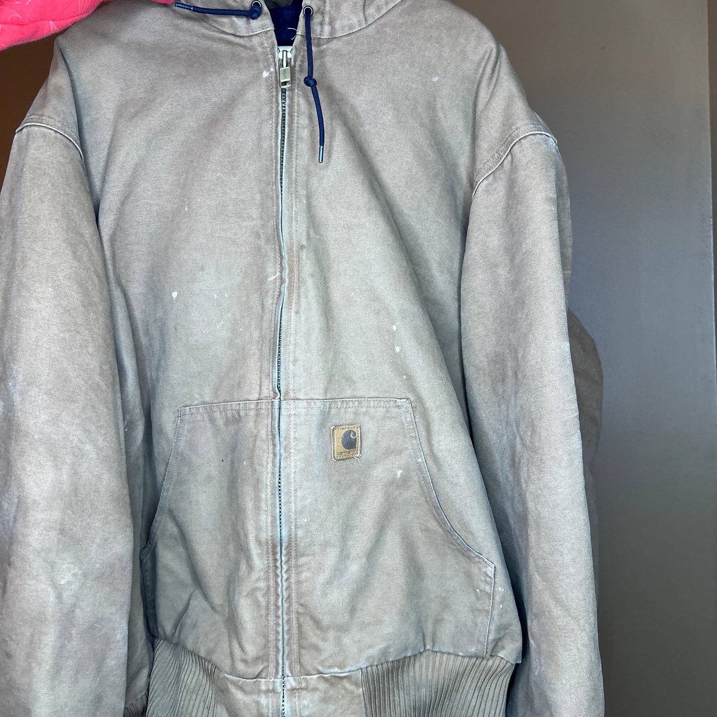 Vintage Tan Hooded Carhartt Jacket
