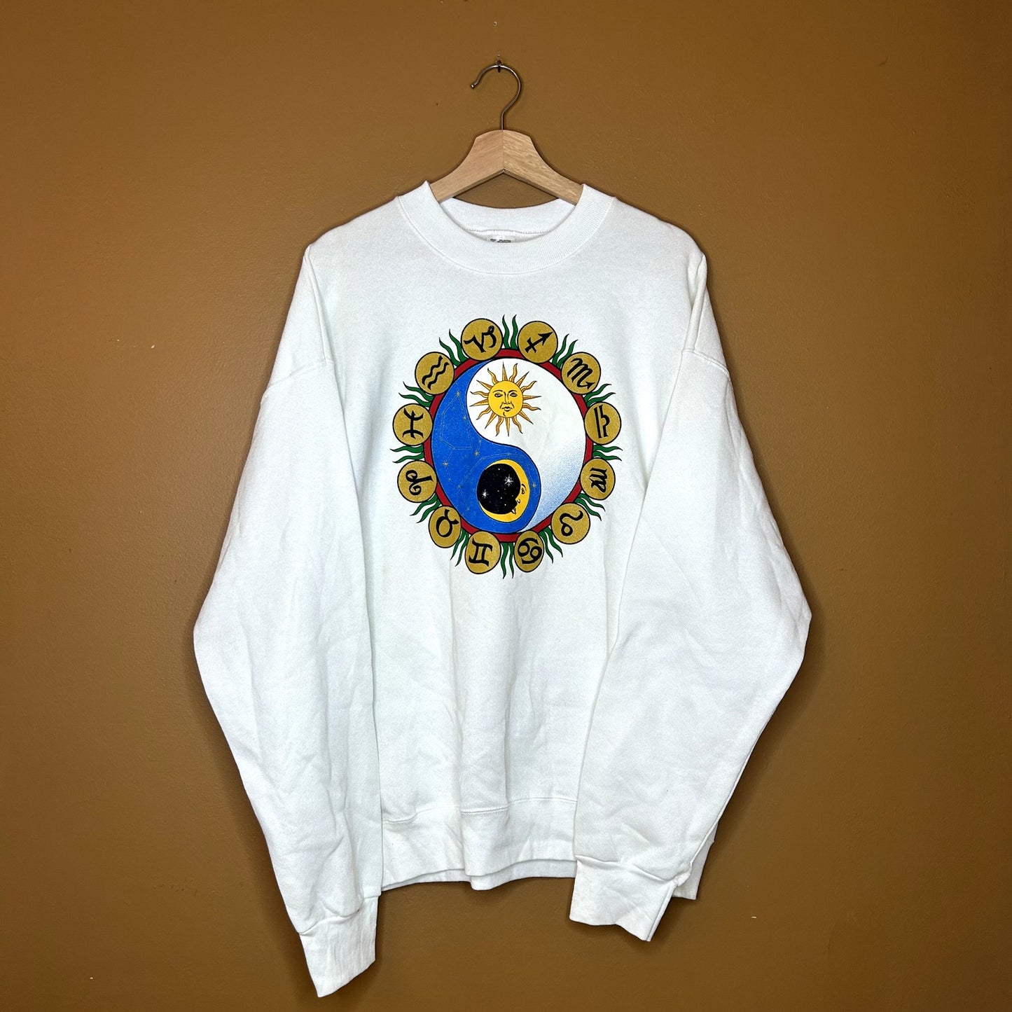 Vintage 90s Moon & Sun Psychedelic Crewneck XL