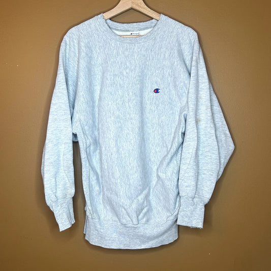 Vintage 90s Gray Reverse Weave Crewneck XL