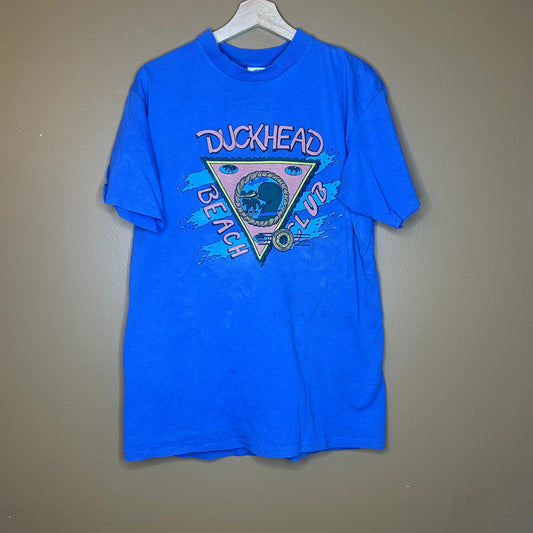 Vintage Blue Duck Head Graphic T-Shirt