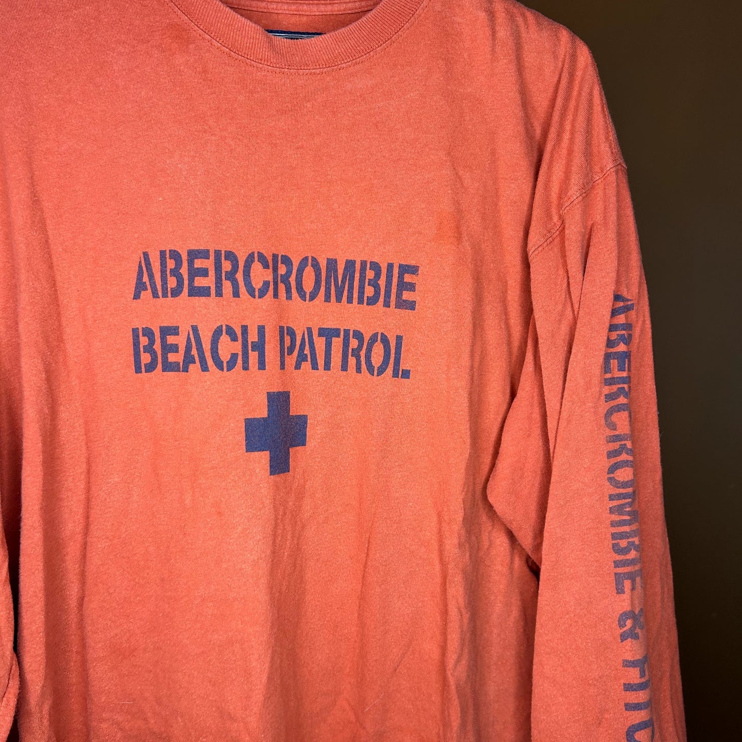 Vintage 90s Abercrombie Beach Patrol Long Sleeve Shirt Medium