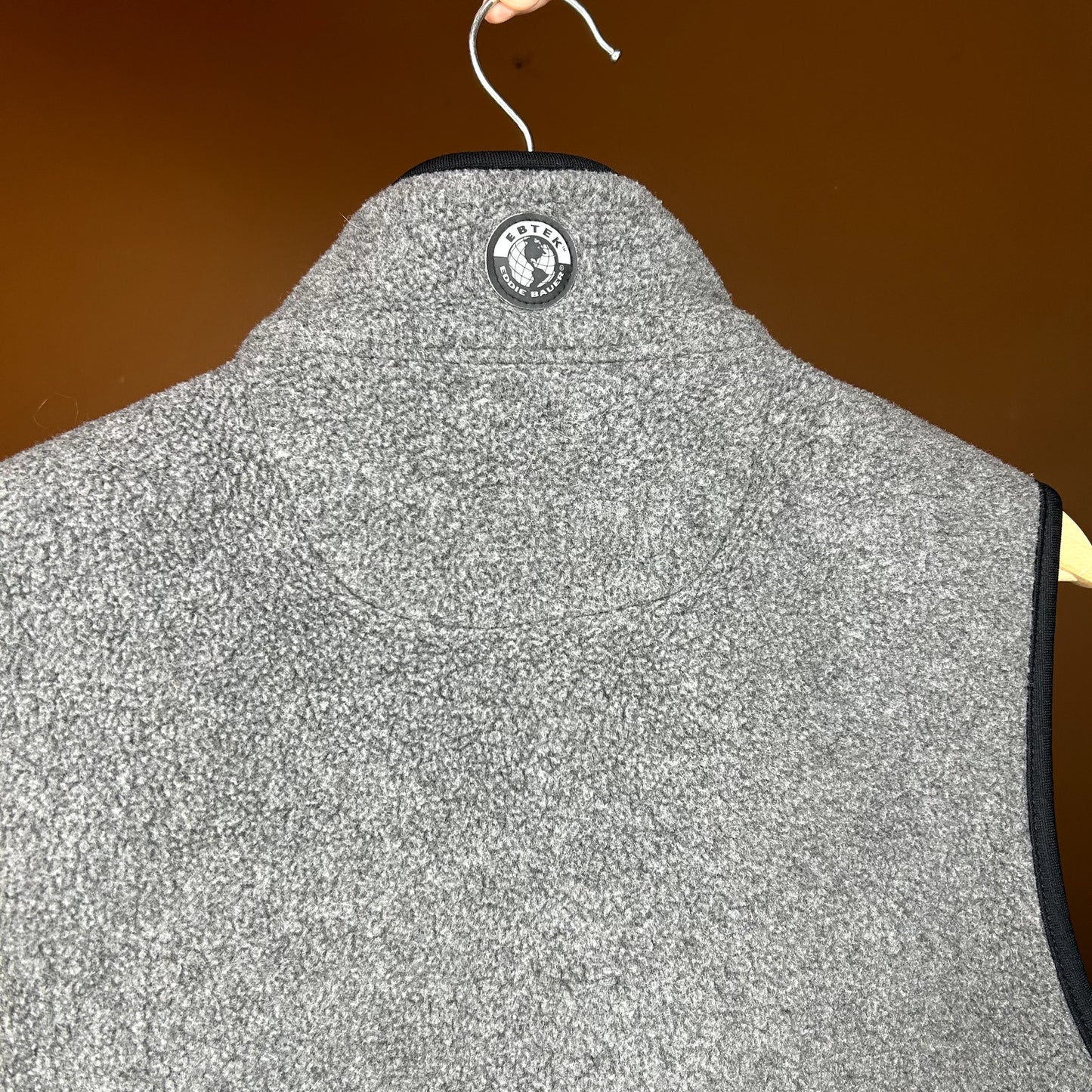 Y2k Ebtek Smoke Gray Fleece Vest Small