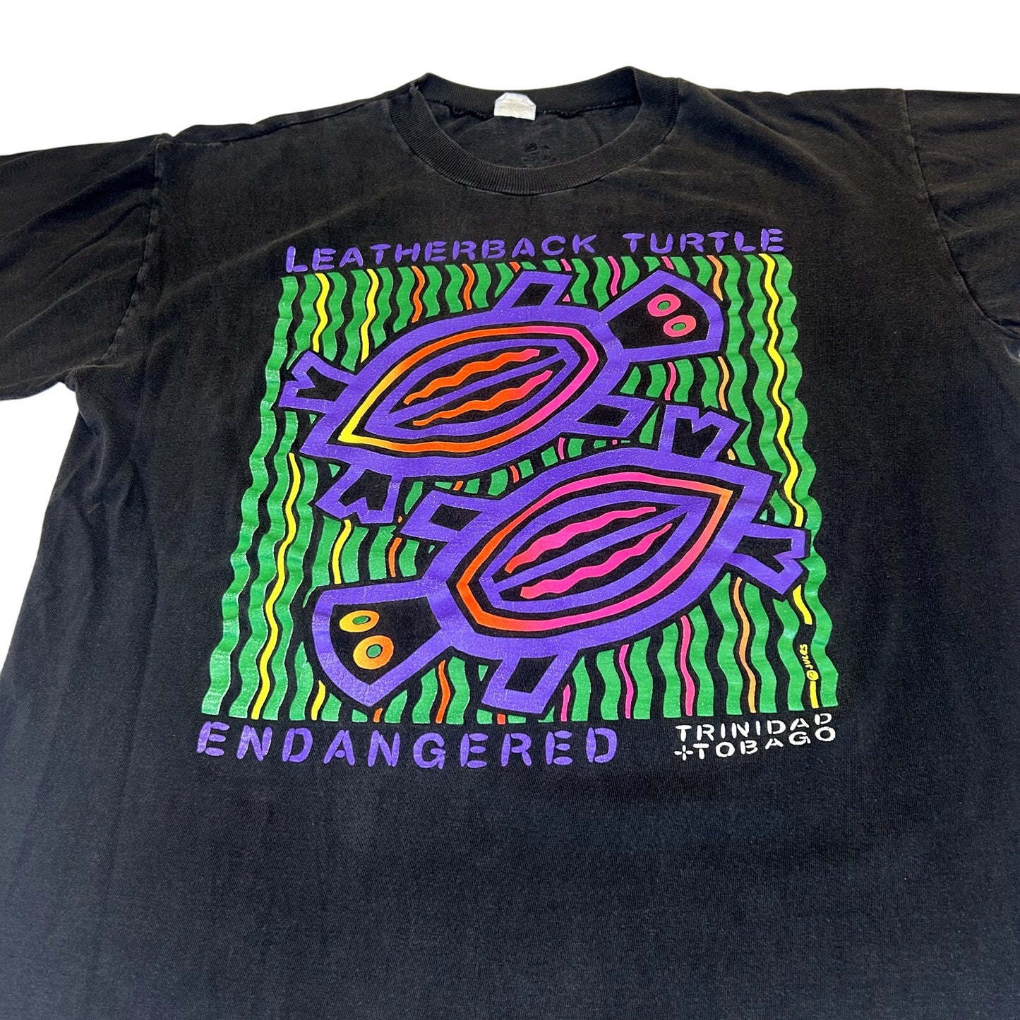 Vintage 90s Endangered Leather Back Turtles T-shirt