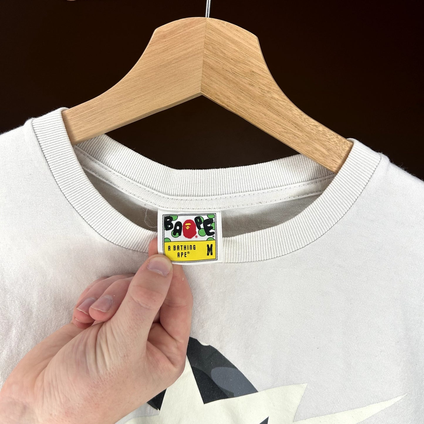 Y2K Bape Graphic White T-Shirt Medium