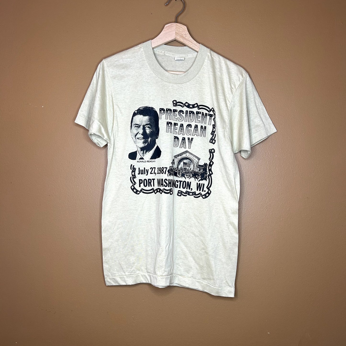 Vintage 80s Ronald Reagan Political T-Shirt