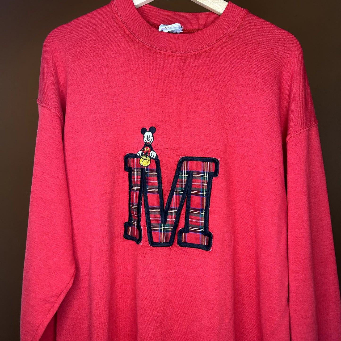 Vintage 90s Red Disney Mickey Mouse Crewneck