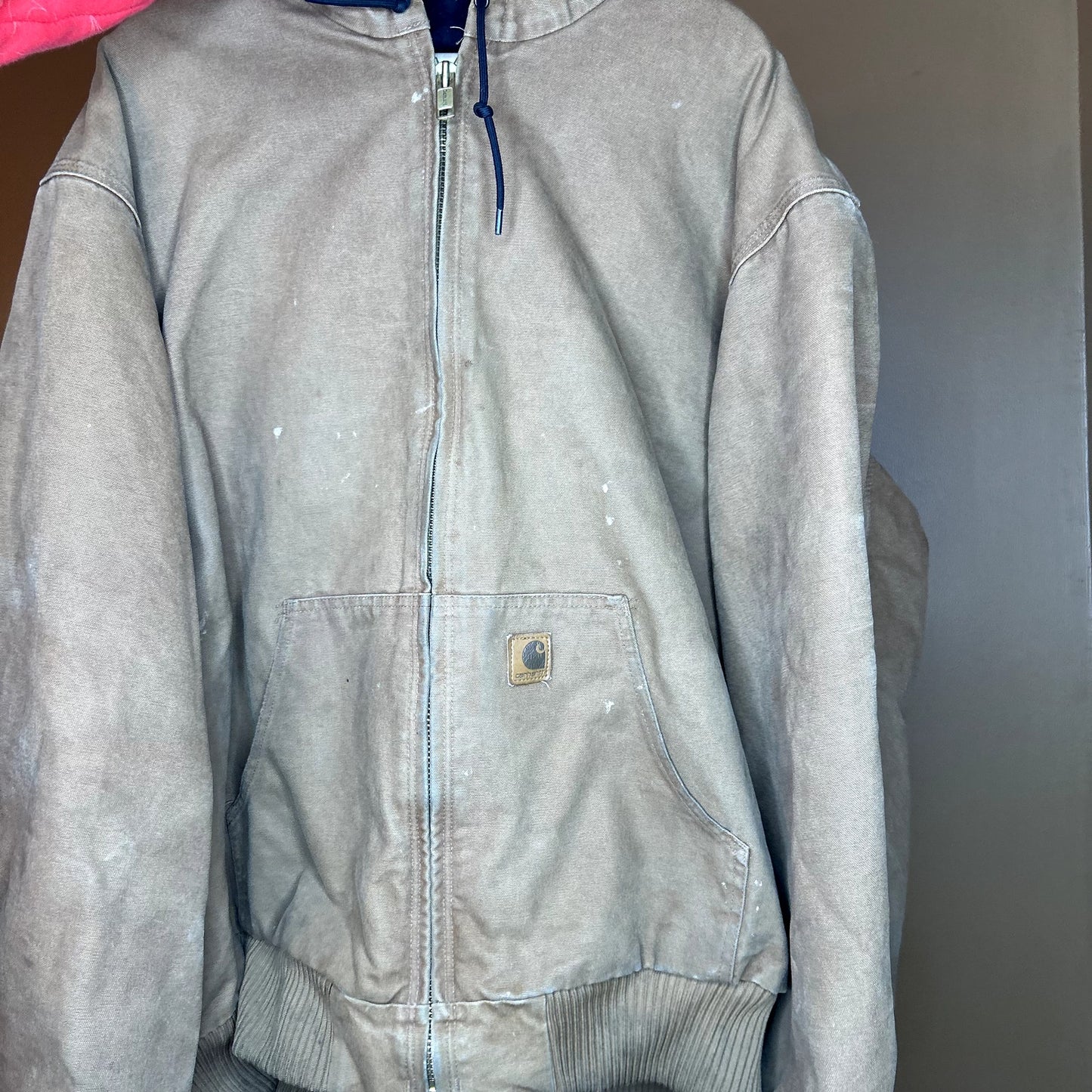 Vintage Tan Hooded Carhartt Jacket