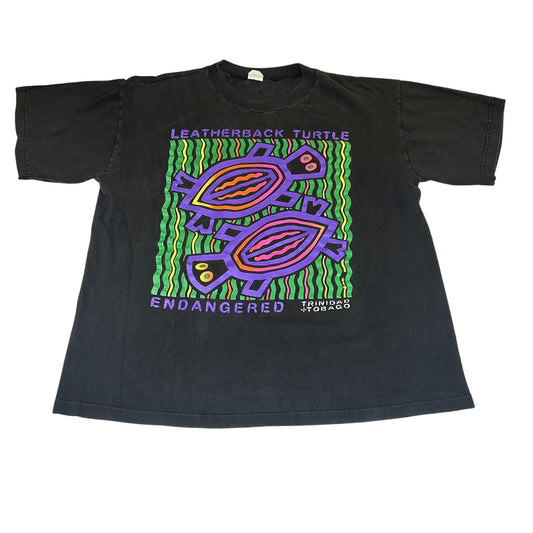Vintage 90s Endangered Leather Back Turtles T-shirt
