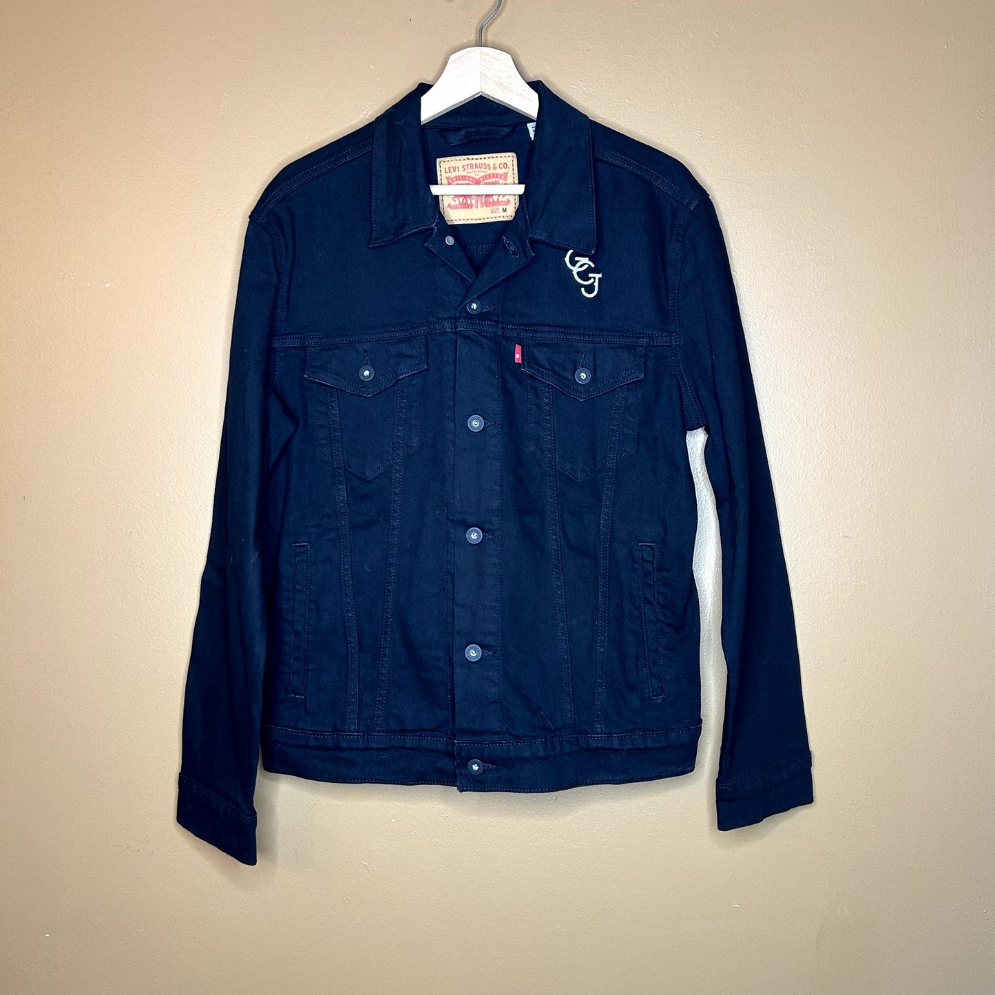 Y2K Black Levis Jacket. Band? Cowboy? Custom