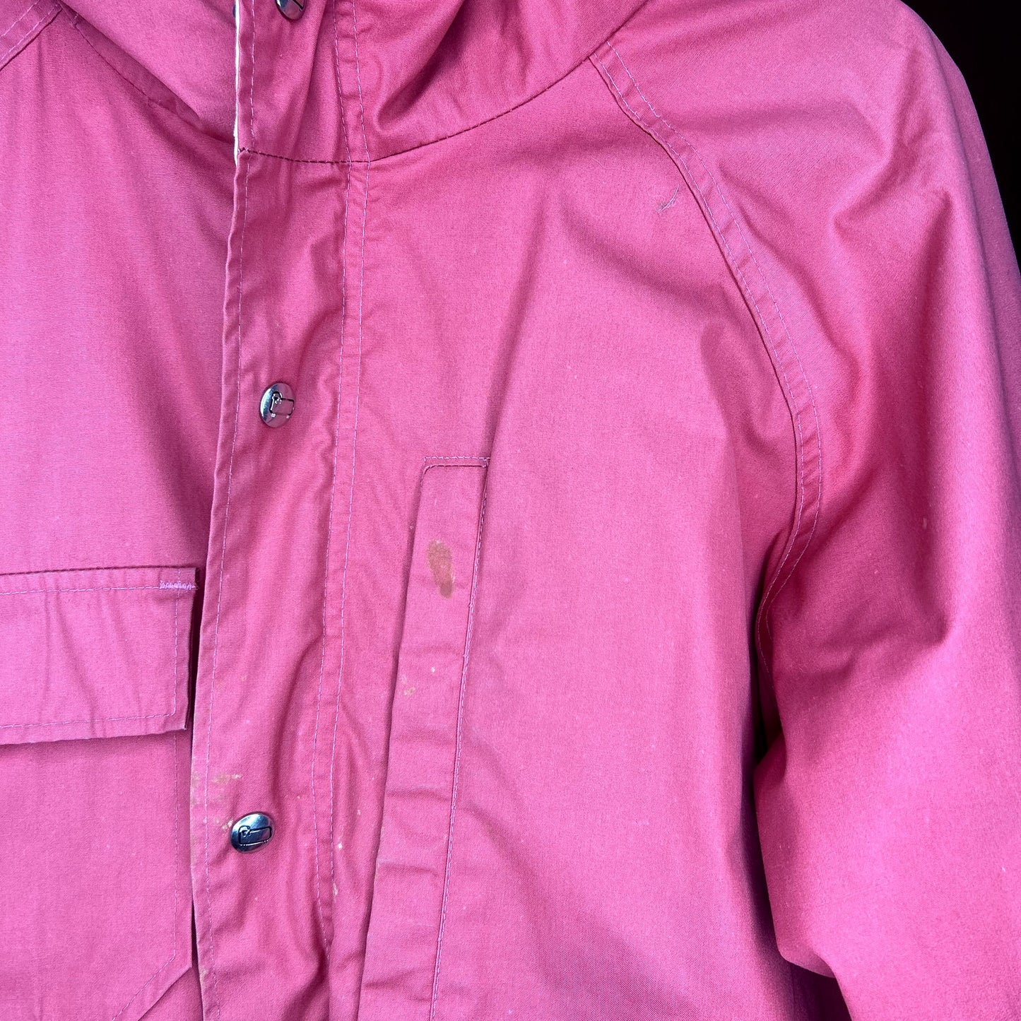 Vintage Woolrich For Women Pink Winter Coat has stains