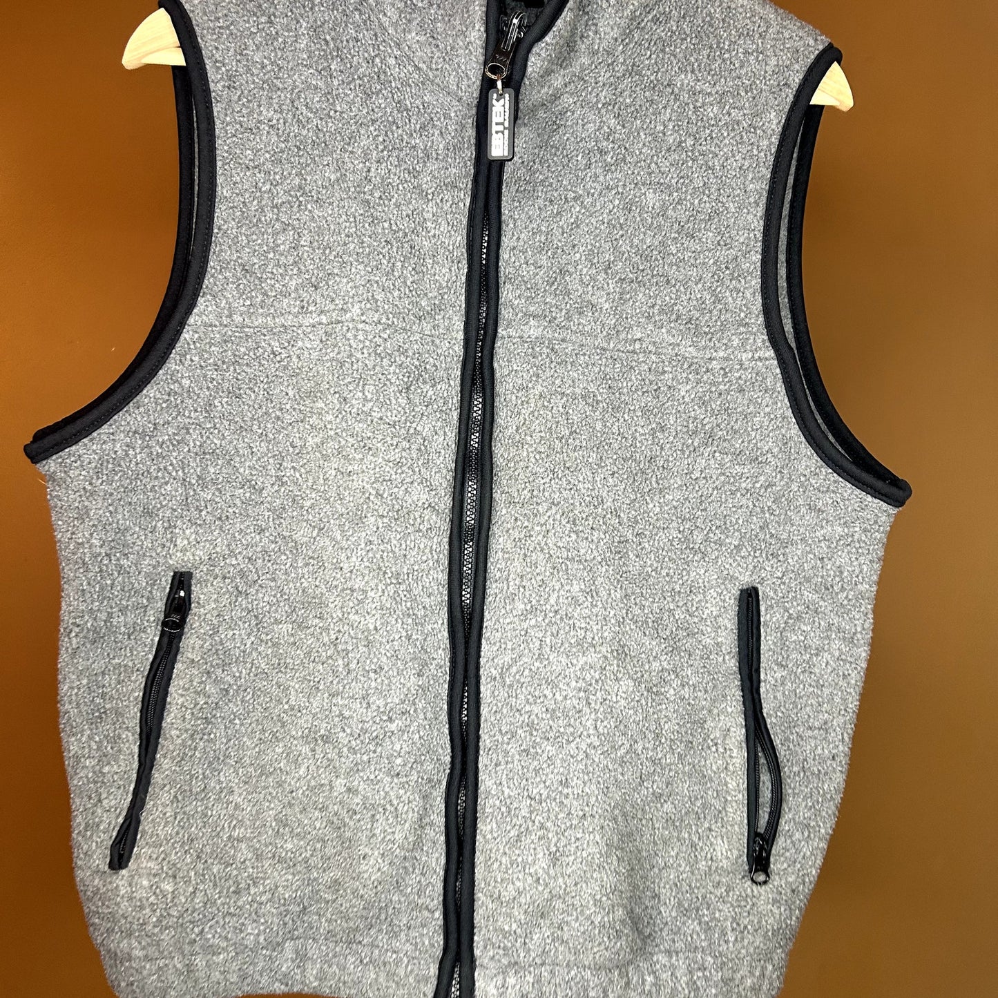 Y2k Ebtek Smoke Gray Fleece Vest Small