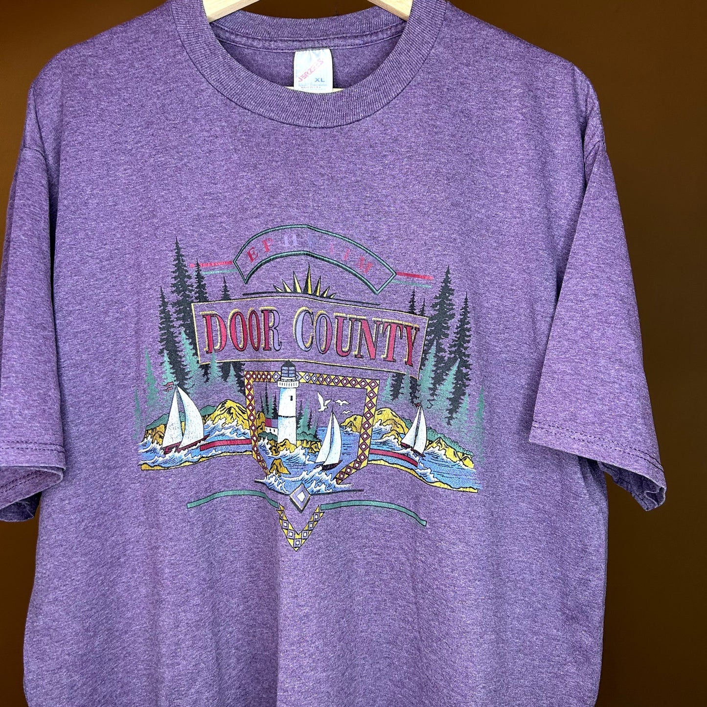 Vintage 90s Purple Door County T-Shirt XL