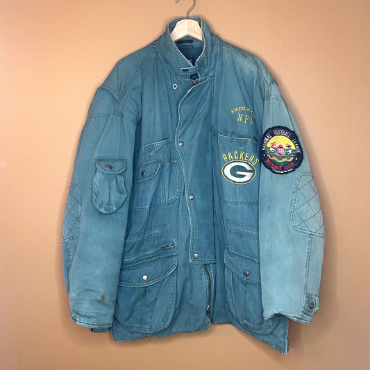 Vintage 90s Green Bay Packers NFL Stadium Coat