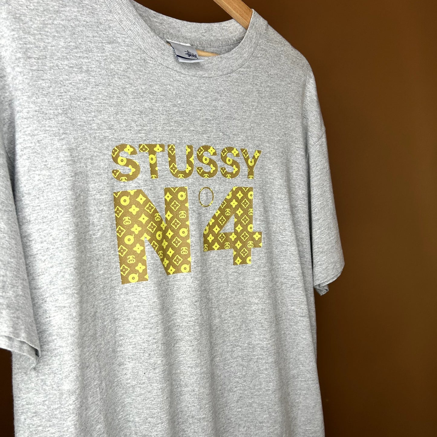 Vintage Stussy N4 Monogram Logo Size Large