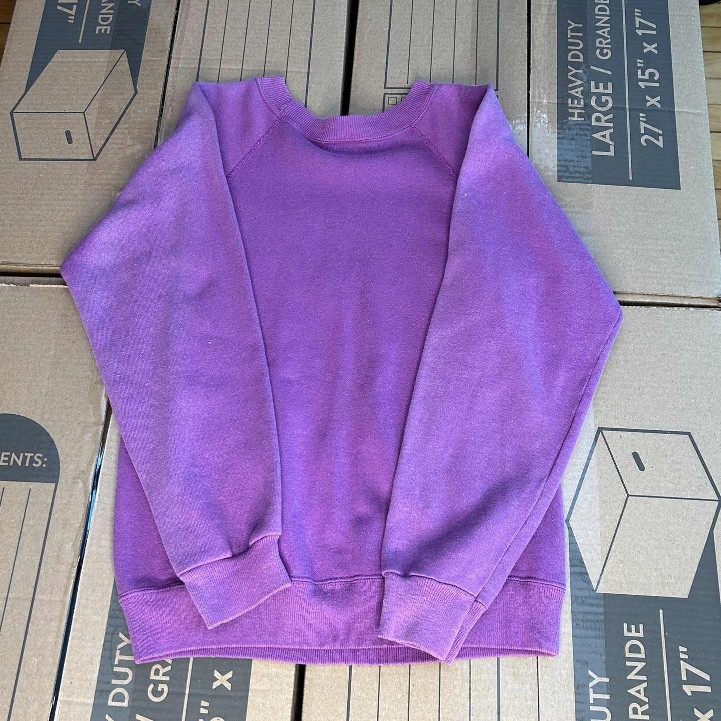 Vintage Purple Kitten Sweatshirt Large