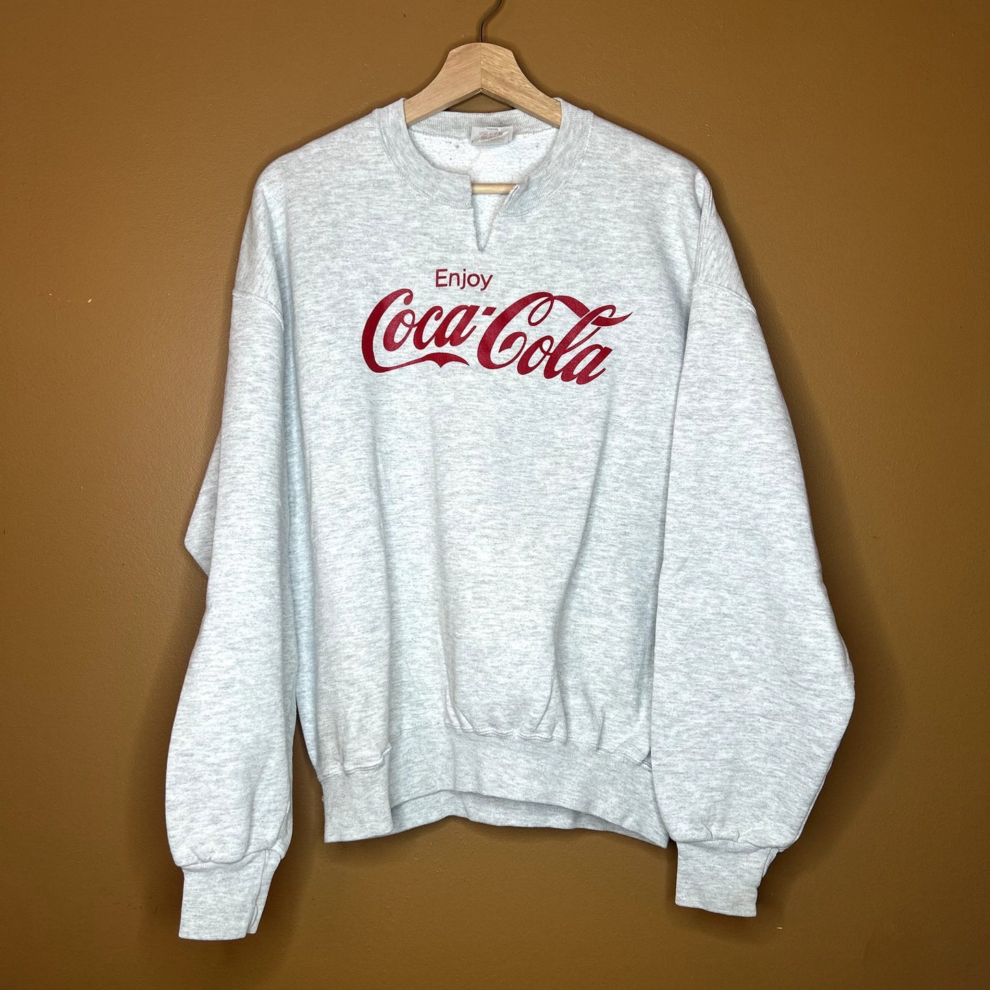 Y2K Coca Cola Gray Crewneck With A Little rip