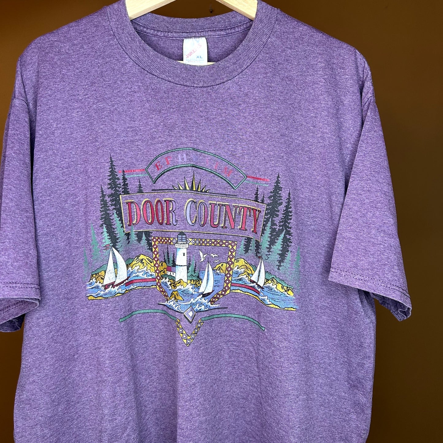 Vintage 90s Purple Door County T-Shirt XL