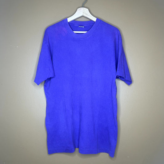 Vintage 90s Blank Purple Fruit Of the Loom T-Shirt