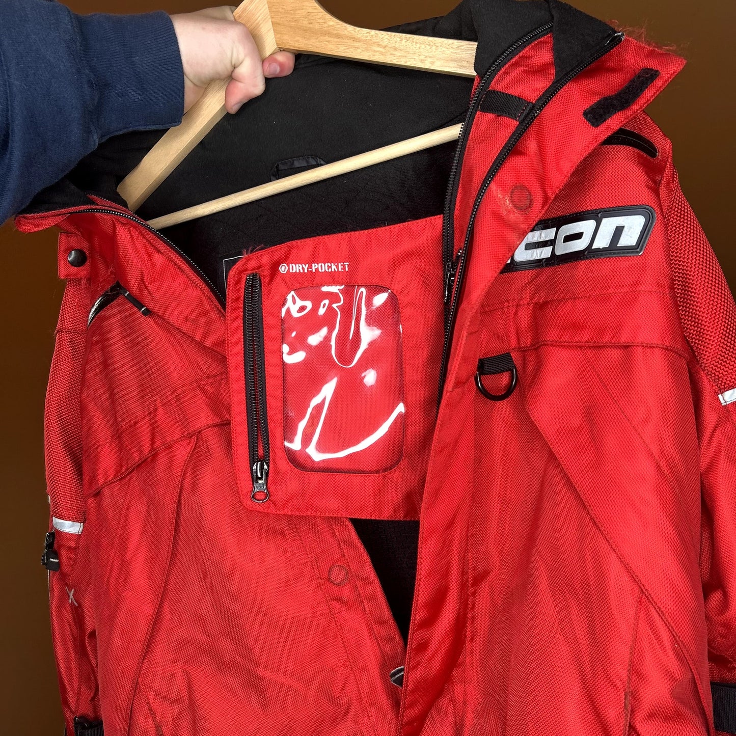 Icon Motorcycle Patrol jacket Red Medium