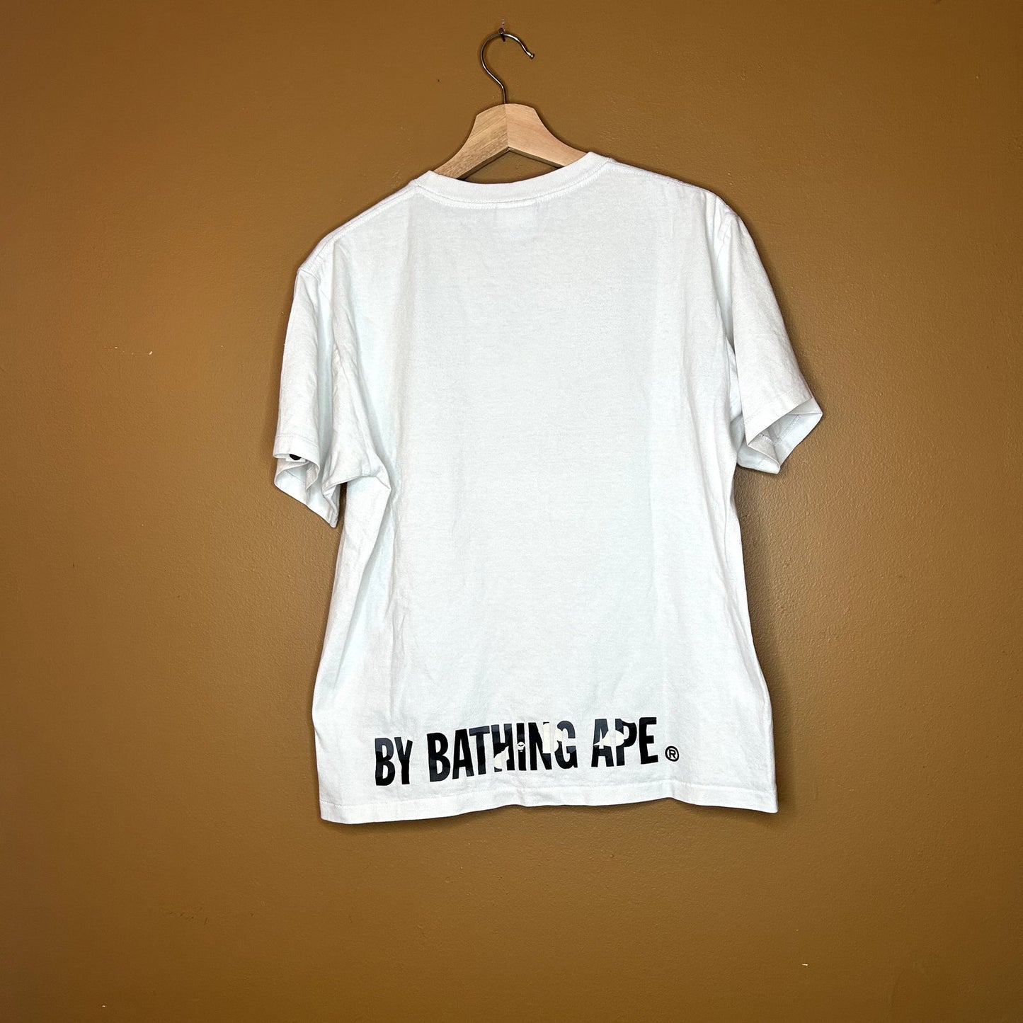 Y2K Bape Graphic White T-Shirt Medium