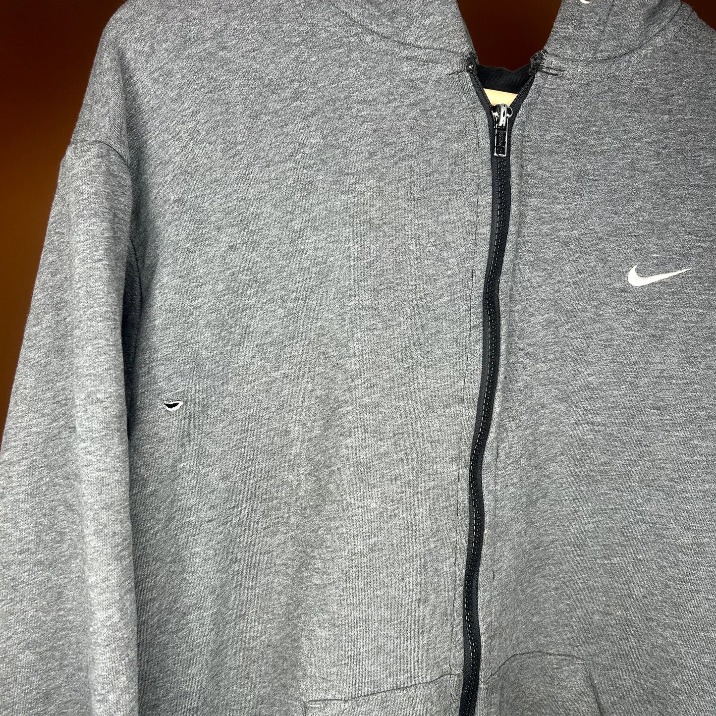 Y2K Nike Gray zip-up Hoodie Large
