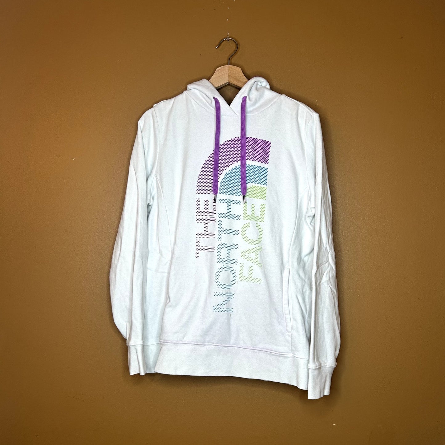 Modern Northface White Hoodie Large