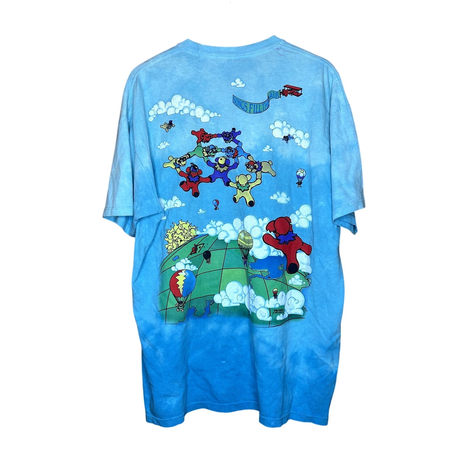 Vintage 90s Grateful Dead Liquid Blue Parachute T-Shirt