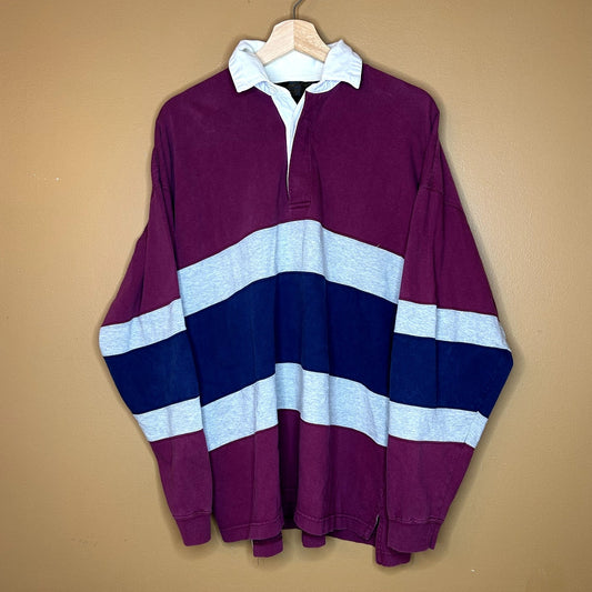 Vintage 90s Eddie Bauer Rugby Long Sleeve Shirt