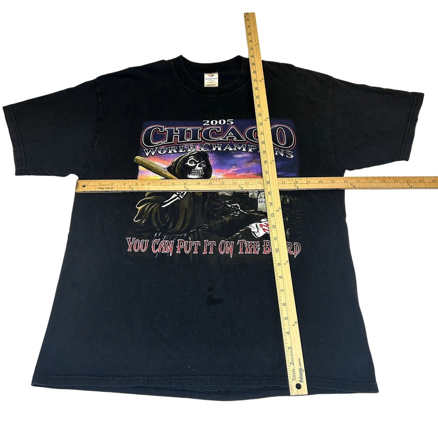 Y2K 2005 White Sox World Series Skeleton T-shirt