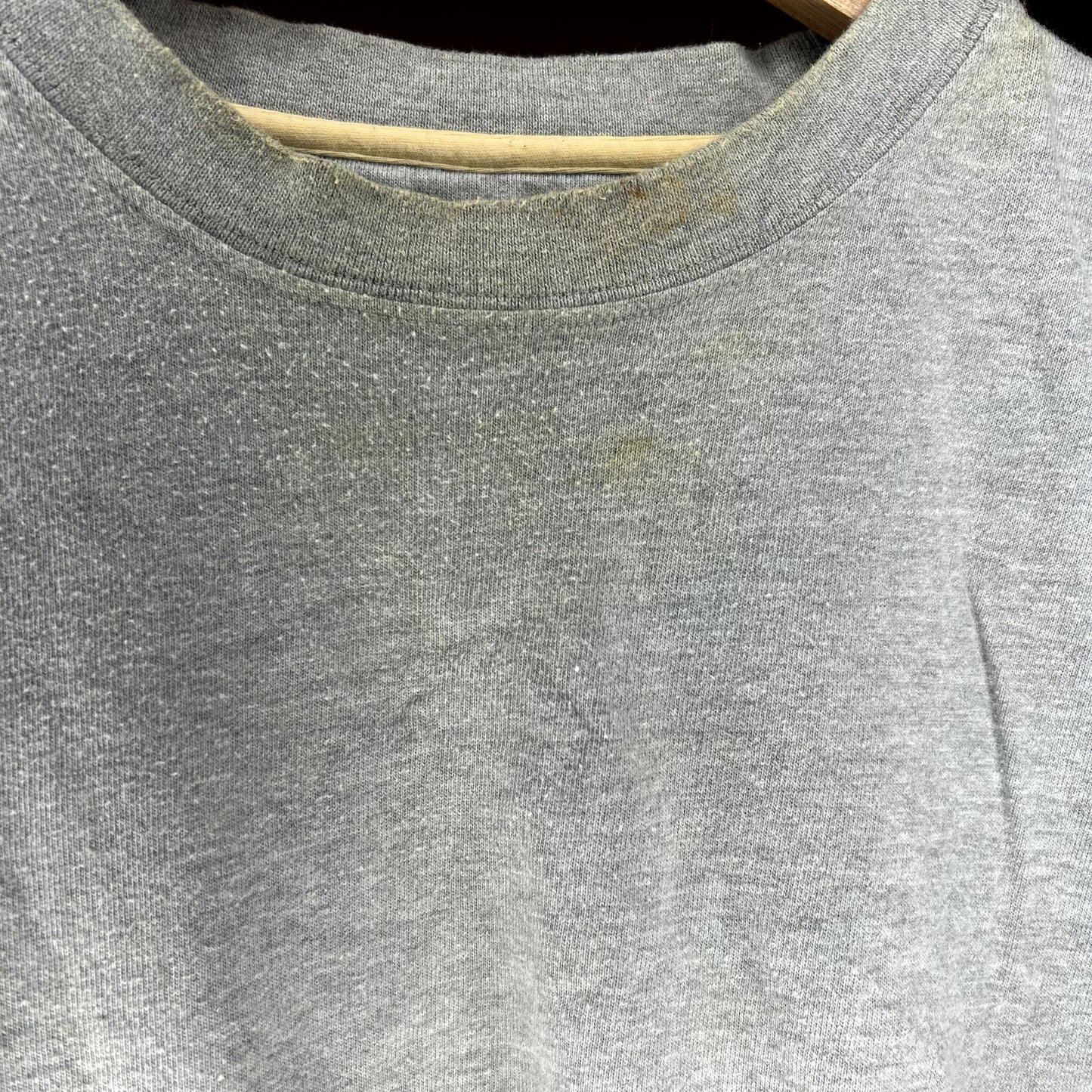 Vintage Willis & Geiger Gray T-Shirt Has Stained Neck