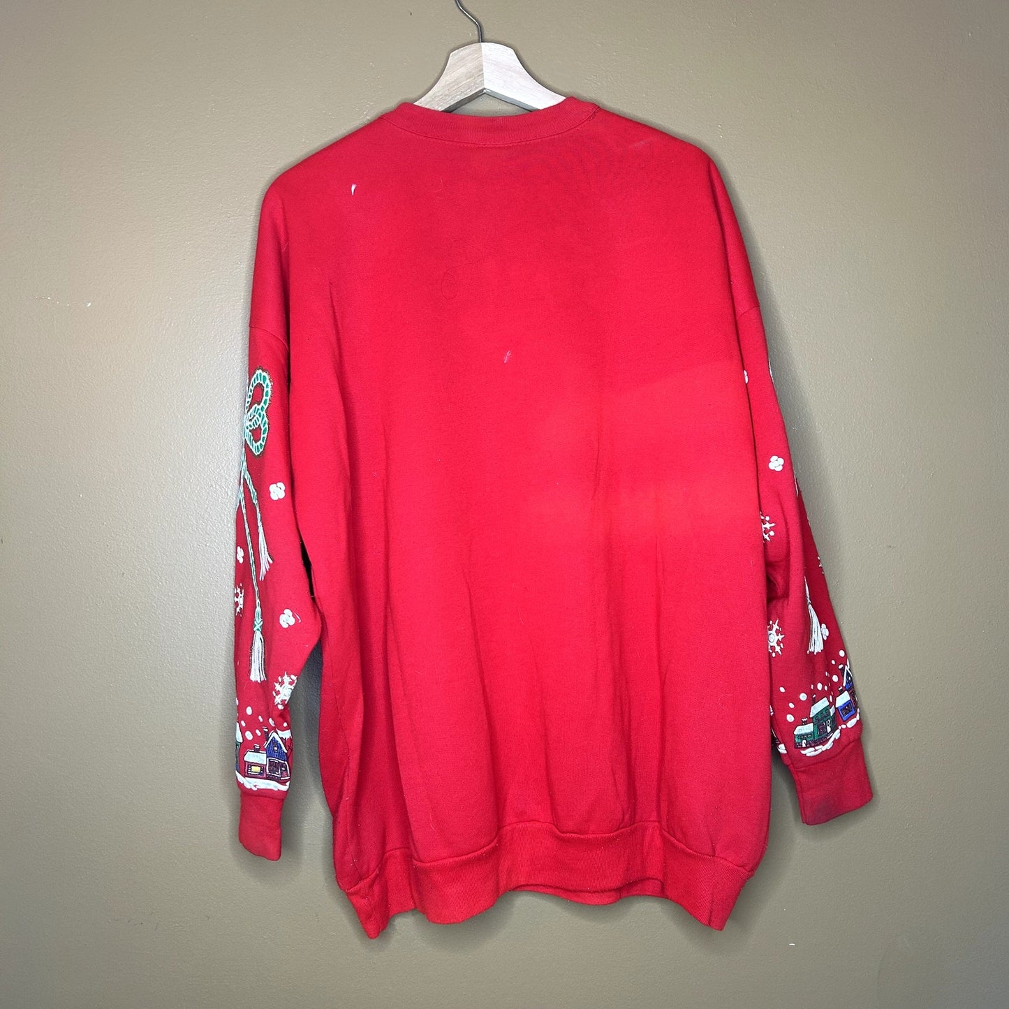 Vintage 90s Red Christmas Crewneck Large