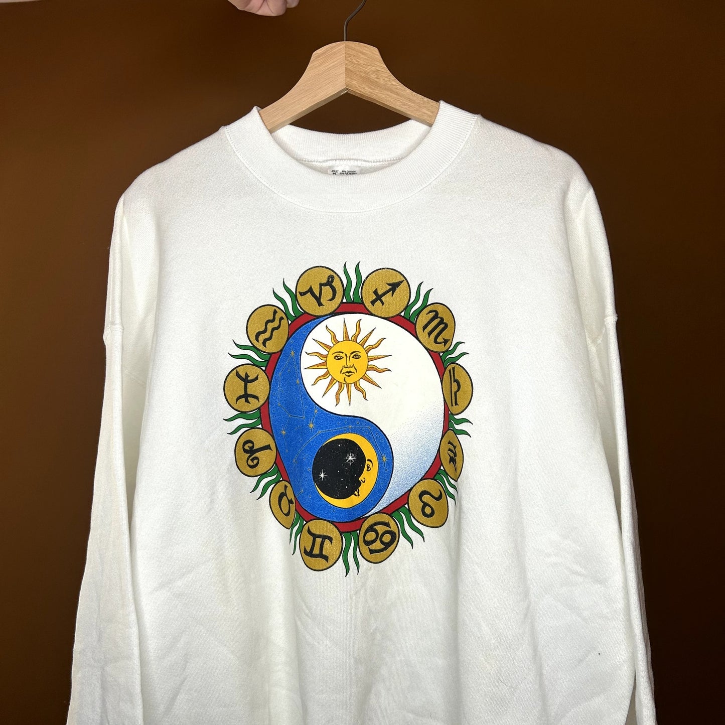 Vintage 90s Moon & Sun Psychedelic Crewneck XL