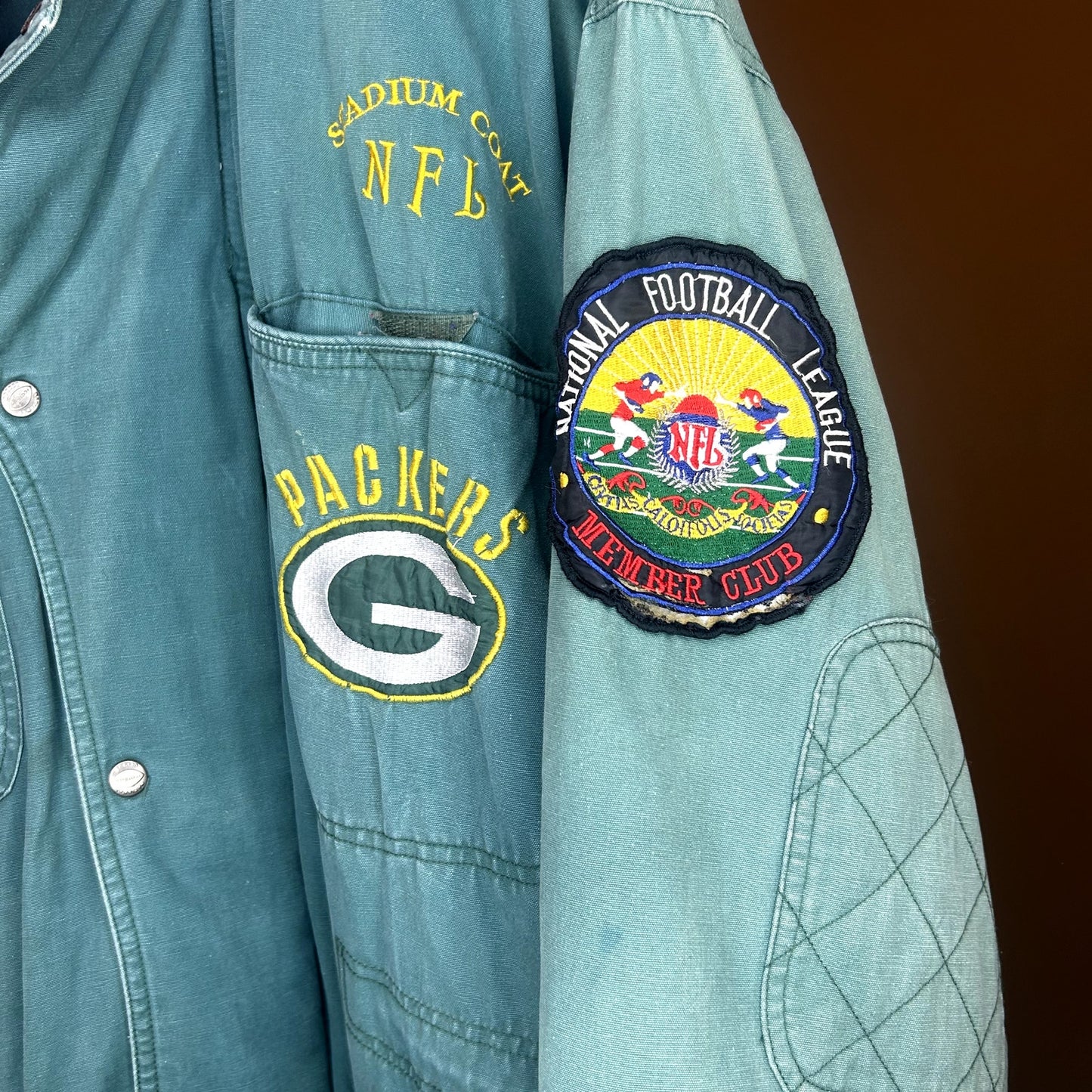 Vintage 90s Green Bay Packers NFL Stadium Coat