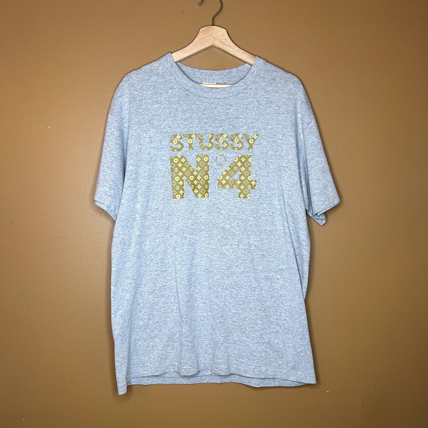 Vintage Stussy N4 Monogram Logo Size Large