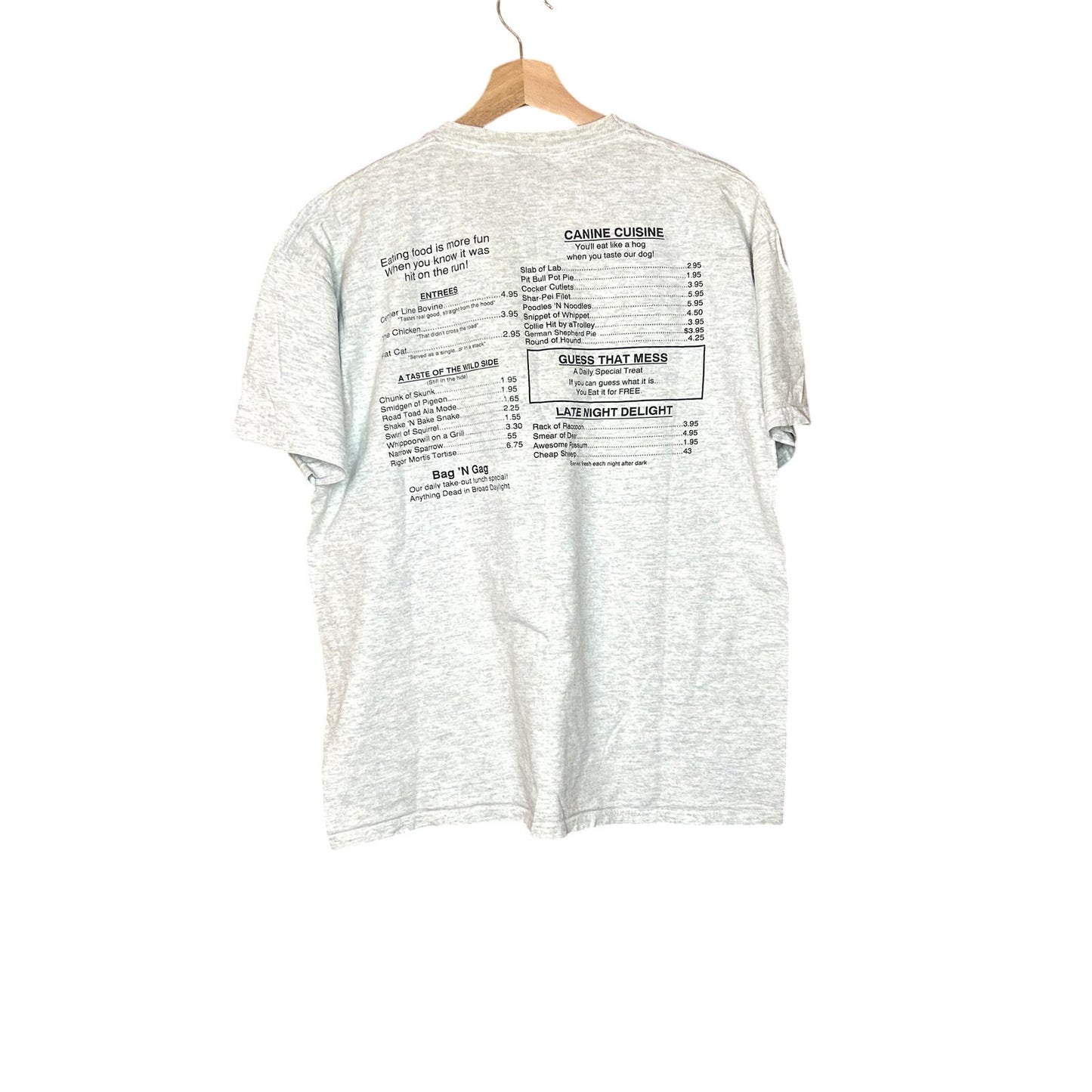 Vintage 90s Funny Wisconsins Road Kill Cafe T-Shirt