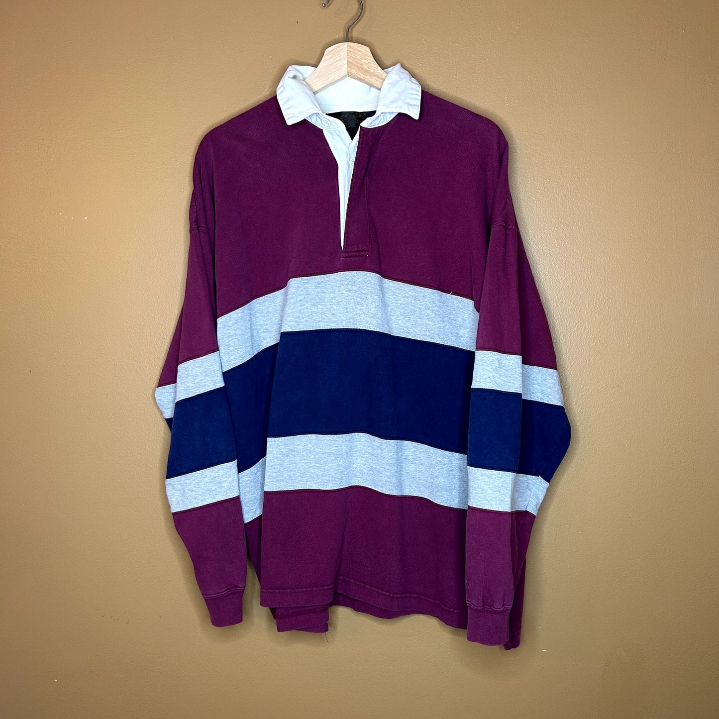Vintage 90s Eddie Bauer Rugby Long Sleeve Shirt