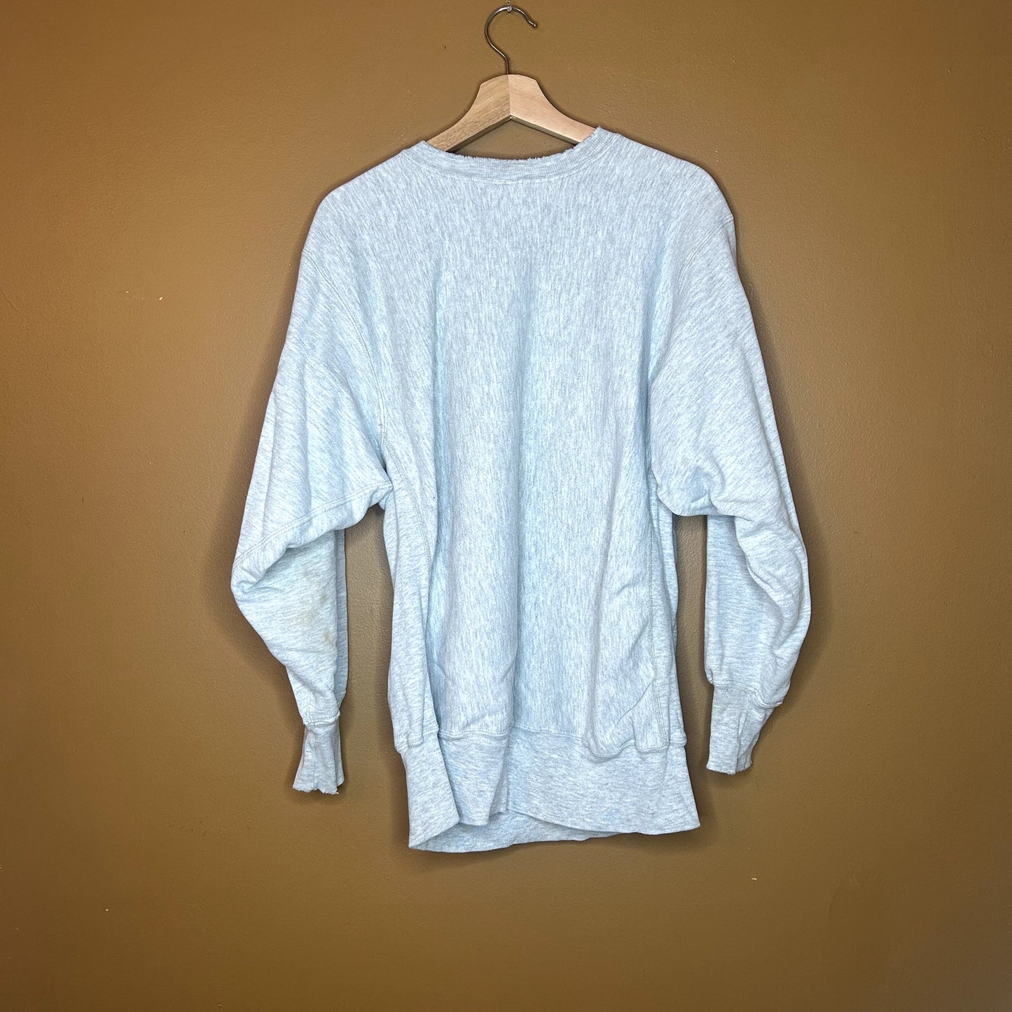 Vintage 90s Gray Reverse Weave Crewneck XL