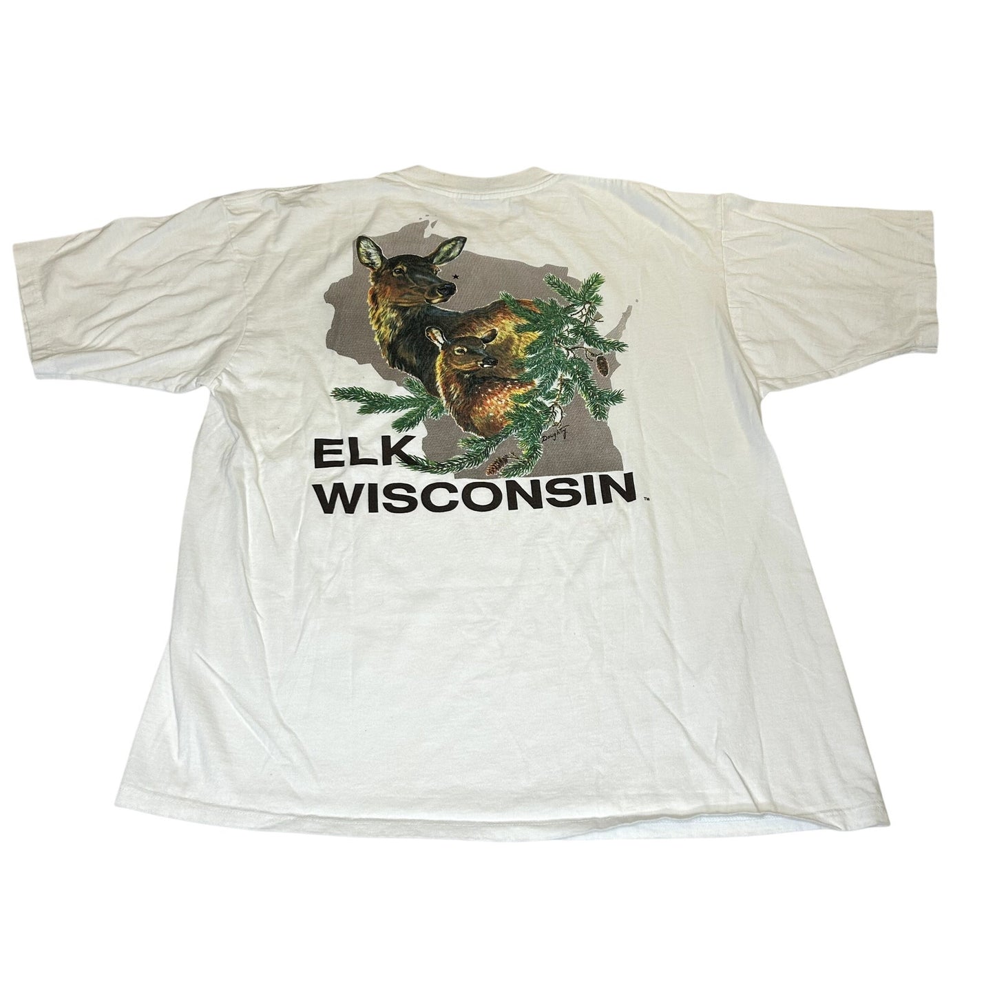 Vintage 90s Elk Wisconsin T-Shirt