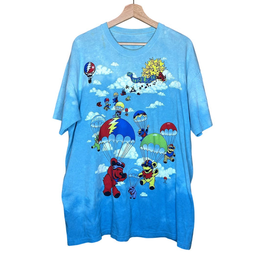 Vintage 90s Grateful Dead Liquid Blue Parachute T-Shirt