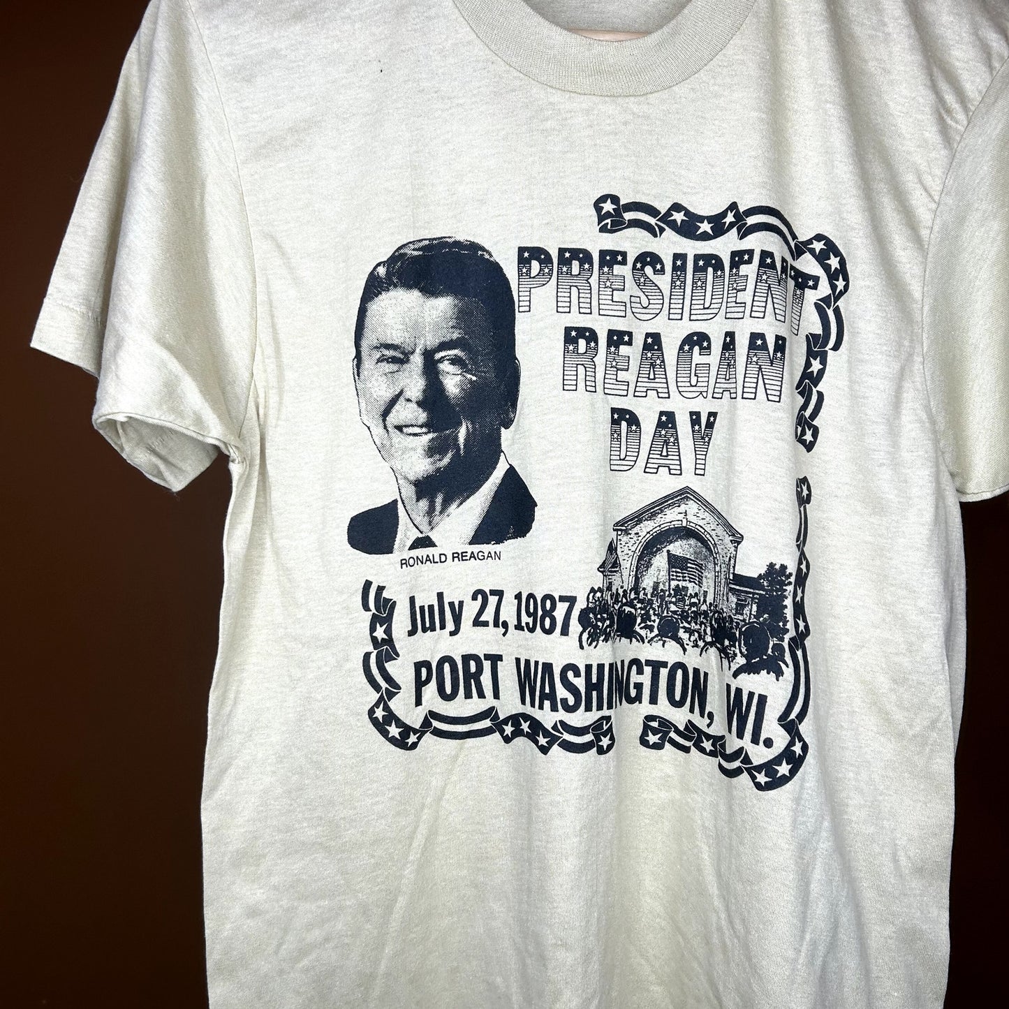 Vintage 80s Ronald Reagan Political T-Shirt