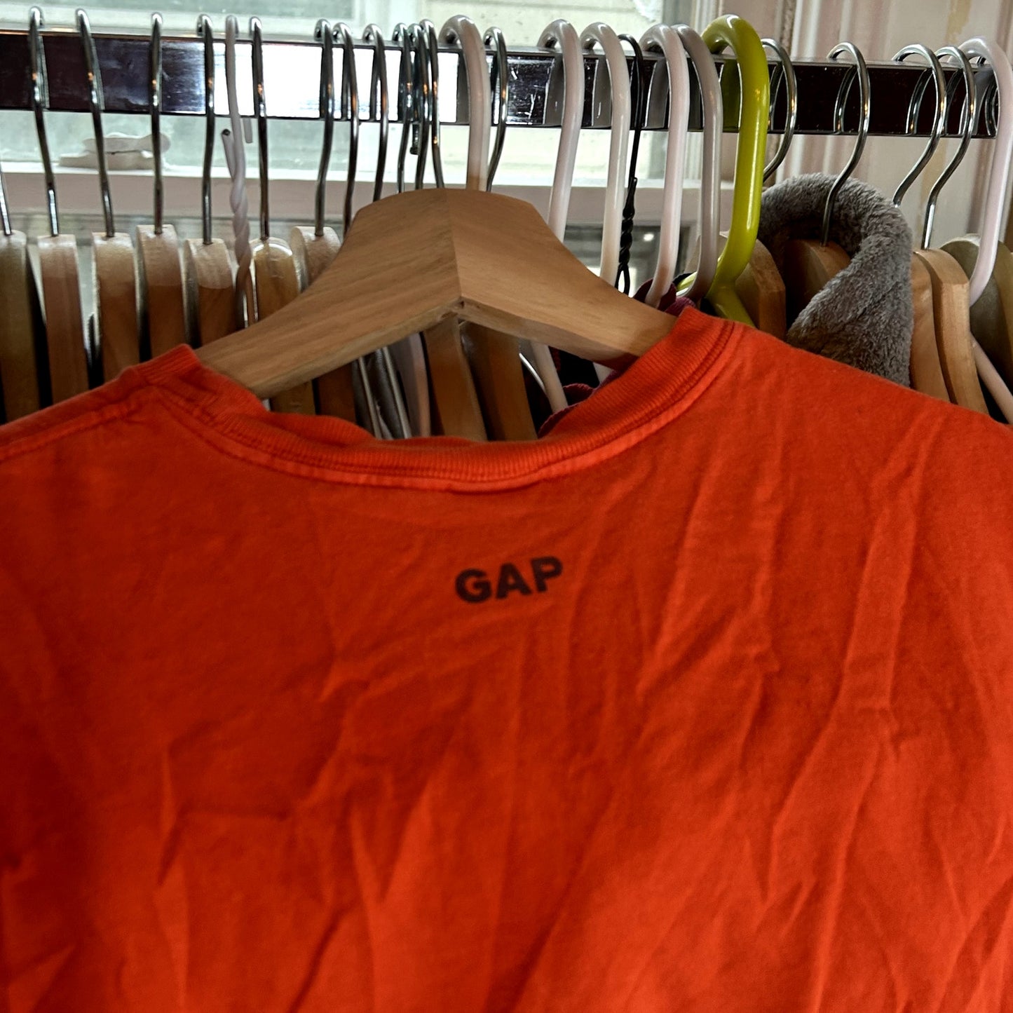 Y2K Gap Ski Long Sleeve Orange T-Shirt Small